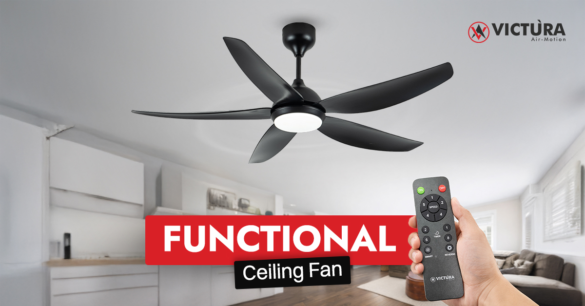 modern aesthetic and functional ceiling fan by victura airmotion
